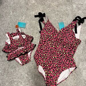 Posh Peanut Matching Mom + Me set, 18-24 mon, Women’s XL suit and OS Coverup